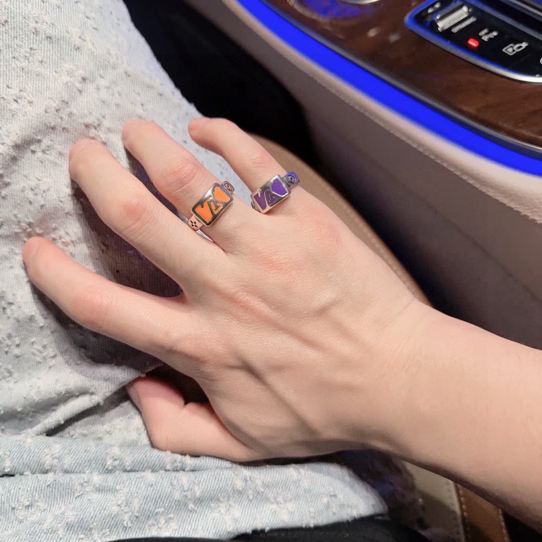Louis Vuitton Blue Enamel Ring
